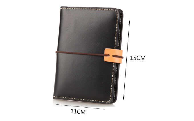 Genuine Leather RFID Blocking Passport Holder Travel Bifold Wallet 