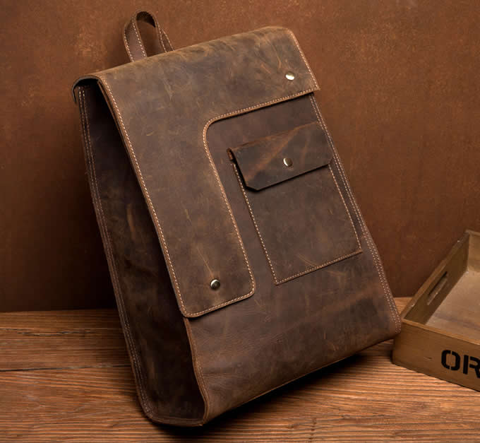  Handmade Genuine Leather Backpack 15