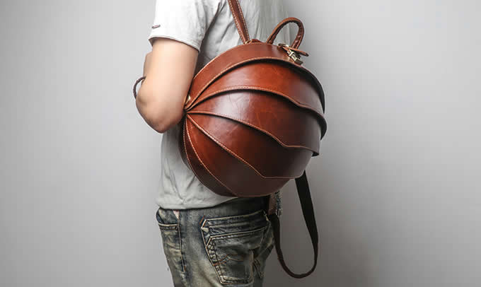  Handmade Genuine Leather Beetle Backpack Purse Travel Bag for Women and Men   