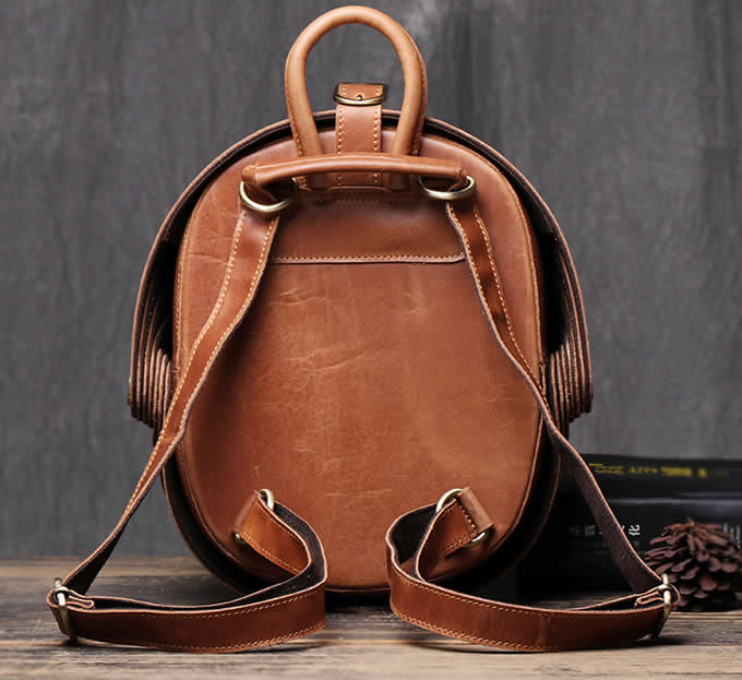  Handmade Genuine Leather Beetle Backpack Purse Travel Bag for Women and Men   
