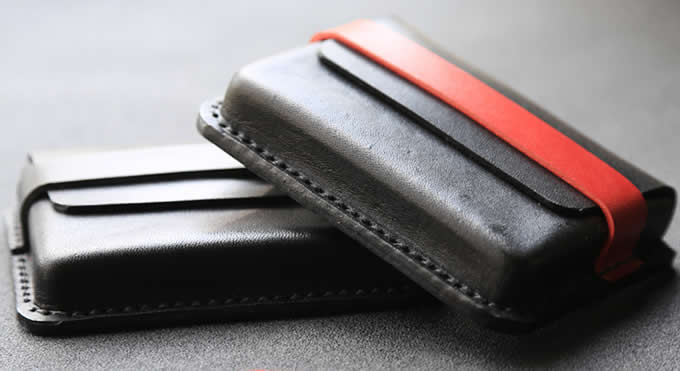 Handmade Genuine Leather Business Name Card Credit Card ID Holder Case Wallet  