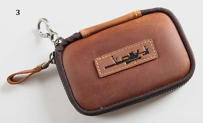  Handmade Genuine Leather Car Key Case Wallet Key Holder Bag for Men Women