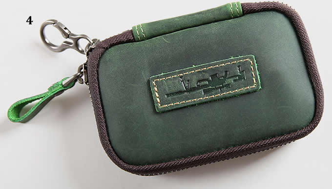  Handmade Genuine Leather Car Key Case Wallet Key Holder Bag for Men Women