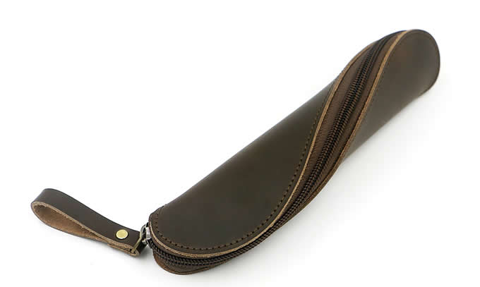  Handmade Genuine Leather Storage Bag Pen Pencil Pouch Case