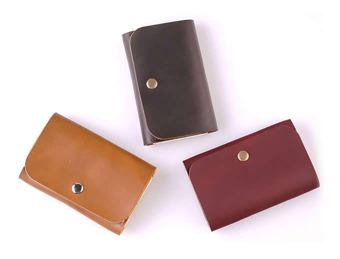   Handmade Leather Coin Purse Wallet Credit Card Holder Business Card Holder 