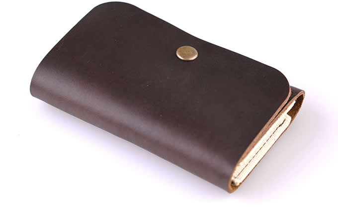   Handmade Leather Coin Purse Wallet Credit Card Holder Business Card Holder 
