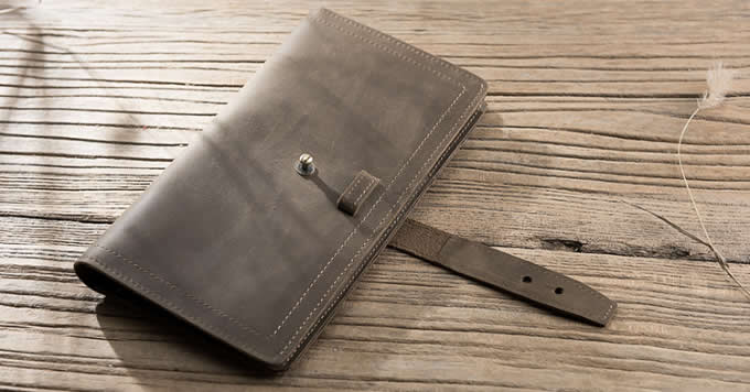  Handmade Genuine Leather Travel Credit Card Holder Wallet & Documents Organizer 