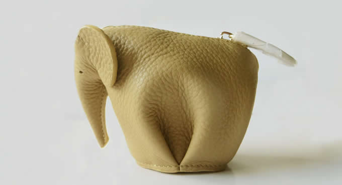 Handmade Leather Elephant Shaped Coin Purse