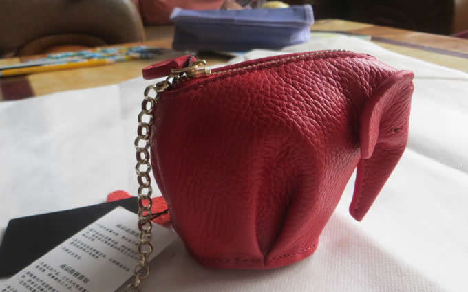 Handmade Leather Elephant Shaped Coin Purse