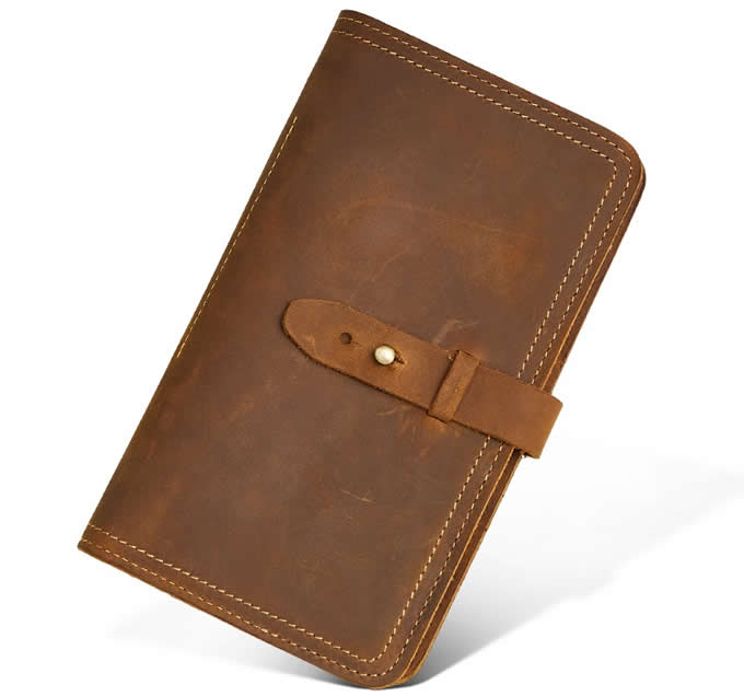 Handmade Leather Multi-Purpose Travel Wallet Card Passport Holder