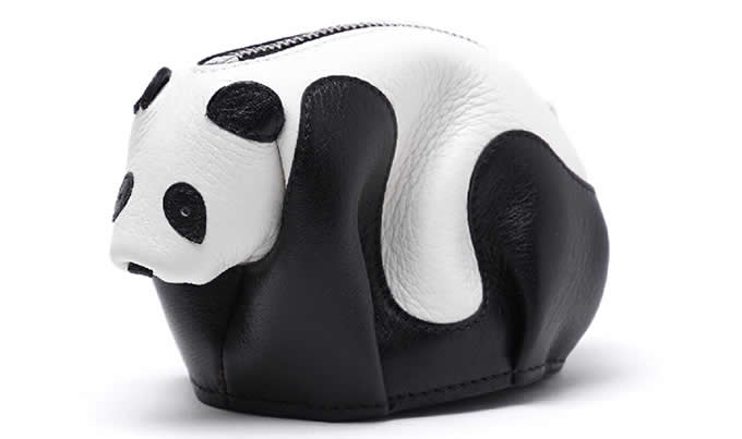 Handmade Leather Panda Shaped Coin Purse