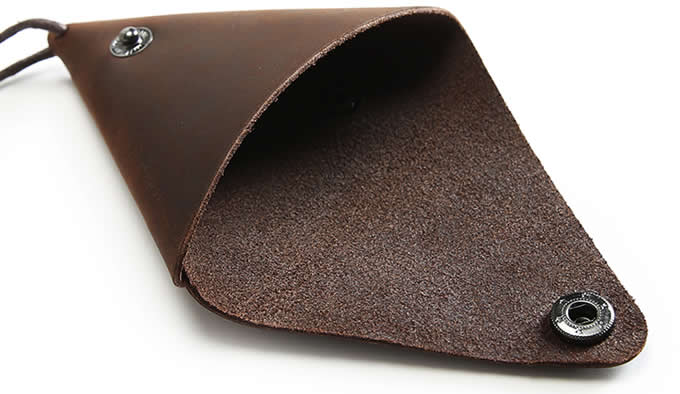 Handmade Leather Simple Style Headphone Bag Coin Purse