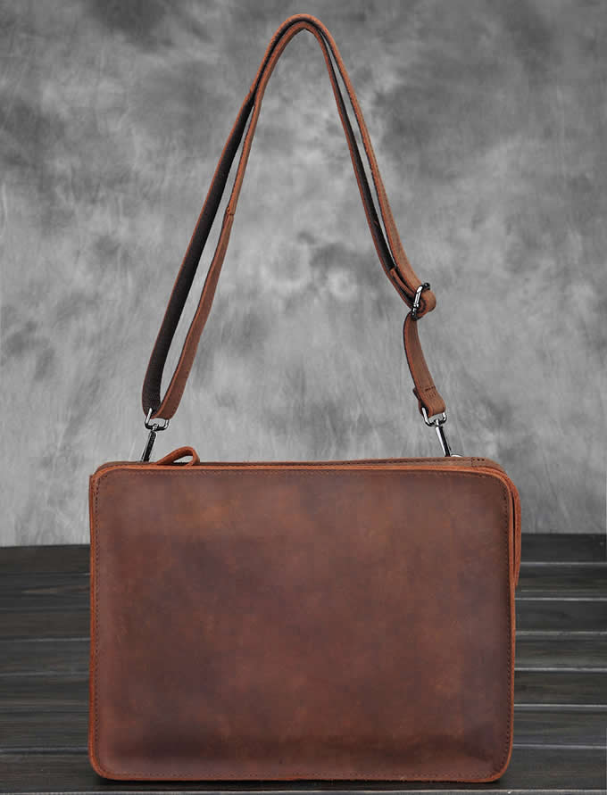  Leather Messenger Satchel Tablet Bag Fit under to 10 inch Tablet