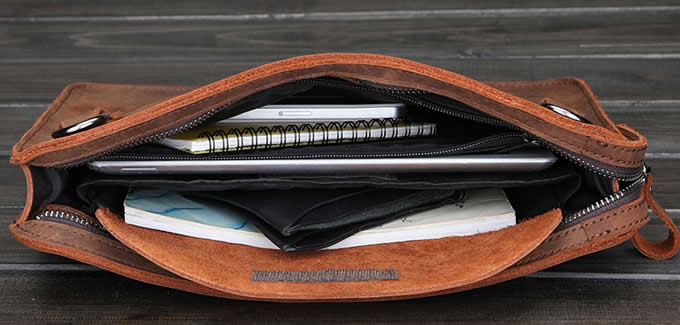  Leather Messenger Satchel Tablet Bag Fit under to 10 inch Tablet