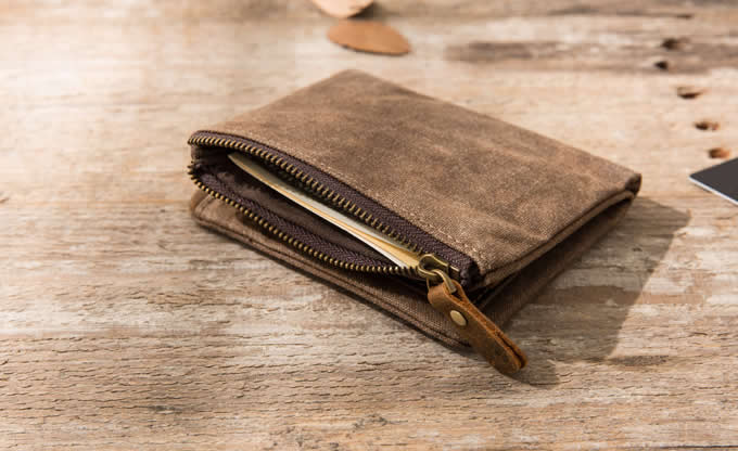 Men's Canvas & Leather Billfold Wallet