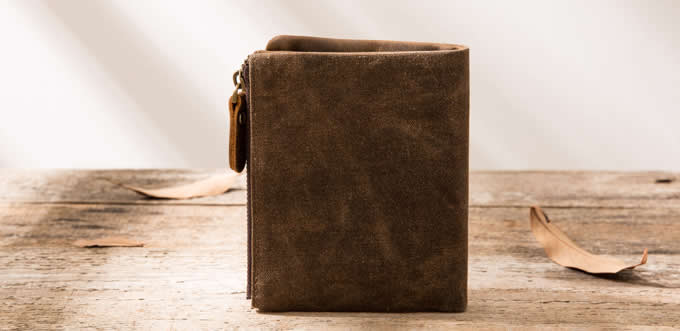 Men's Canvas & Leather Billfold Wallet