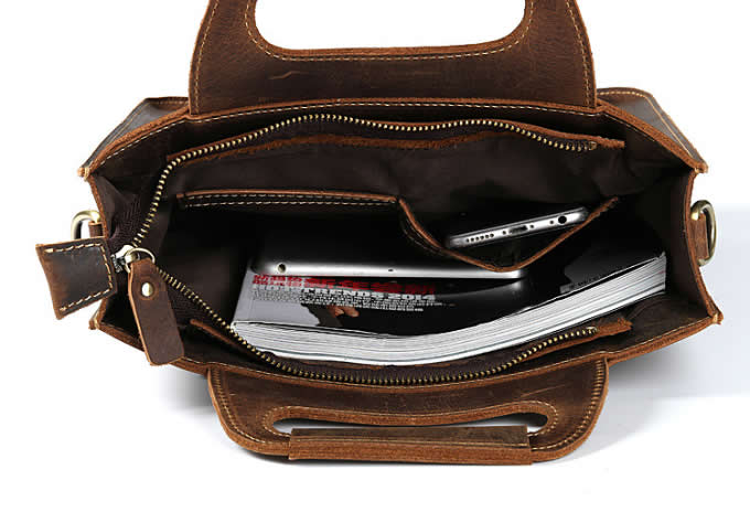   Men's Genuine Leather Shoulder Bag Messenger Bag Handbag CrossBody  Briefcase 