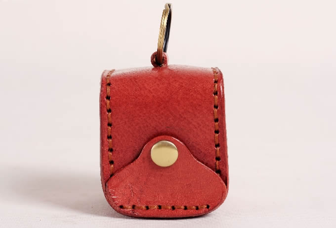  Pig Leather Coin Purse with Keychain  