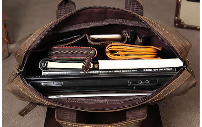 Vintage Handmade Leather Messenger Bag for Briefcase Satchel Bag &under to 10 inch Laptop 