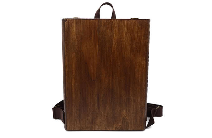 Wooden Backpack,Fits A4 Size Paper