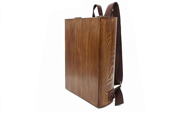 Wooden Backpack,Fits A4 Size Paper