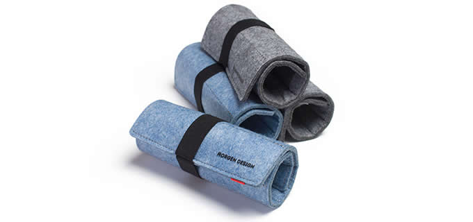 Wool Felt   Roll Up Style Pen Pencil Case