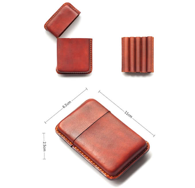  handmade Genuine Leather Cigarette Case