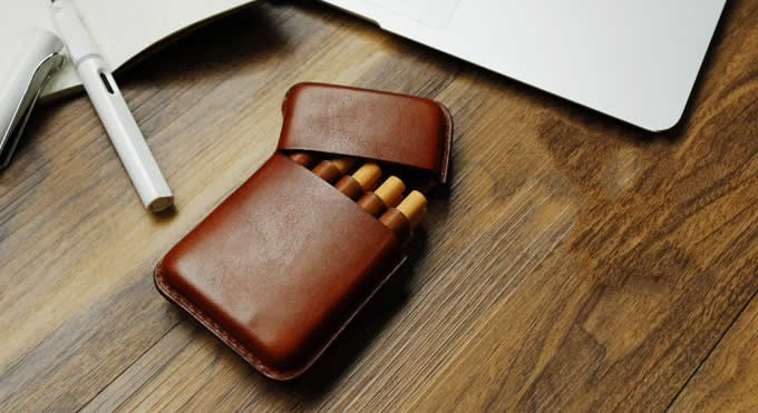 handmade Genuine Leather Cigarette Case - FeelGift