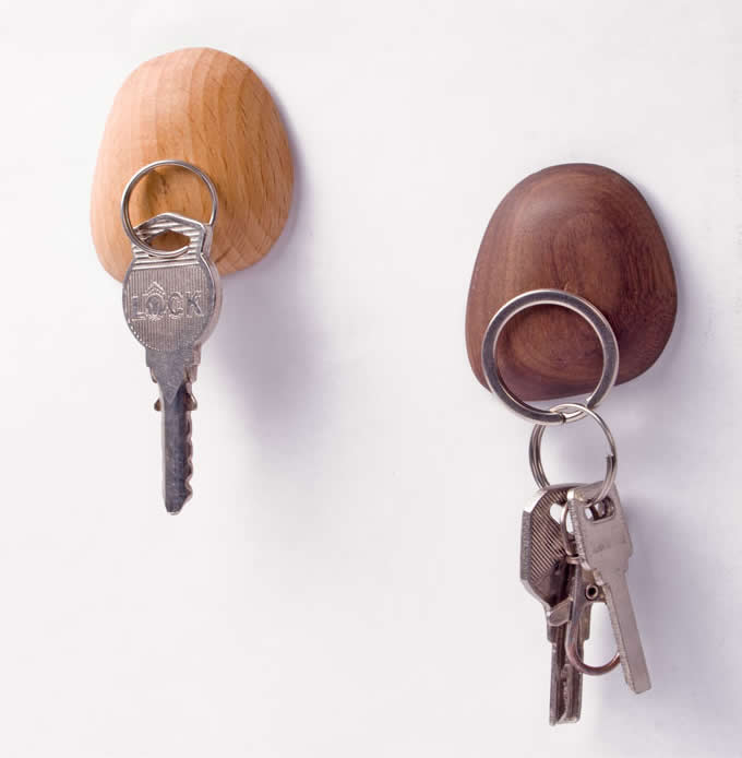  3M Self Adhesive Wooden Magnetic Wall Mount Key Holder