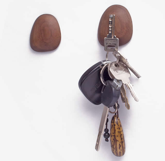  3M Self Adhesive Wooden Magnetic Wall Mount Key Holder