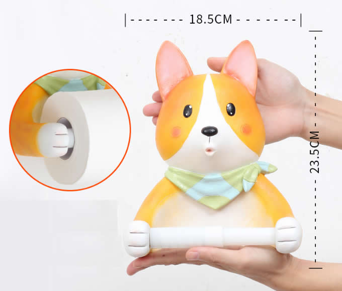 Animal  Wall Mounted Single Toilet Paper Roll Holder Dispenser