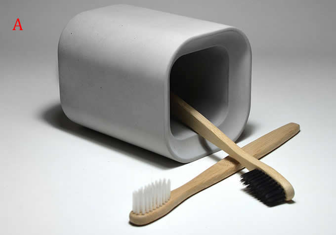  Concrete Toothbrush Toothpaste Stand Holder with Soap Dish