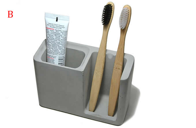 Concrete Toothbrush Holder -   Brushing teeth, Diy ceramic, Cement diy