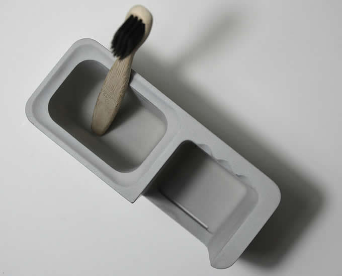  Concrete Toothbrush Toothpaste Stand Holder with Soap Dish