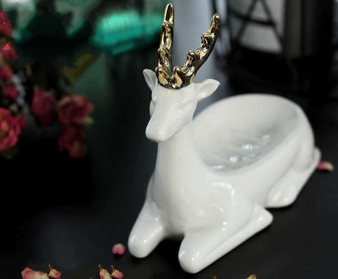  Deer White Ceramic Soap Dish
