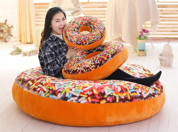 3D Doughnut  Pillow Cushion