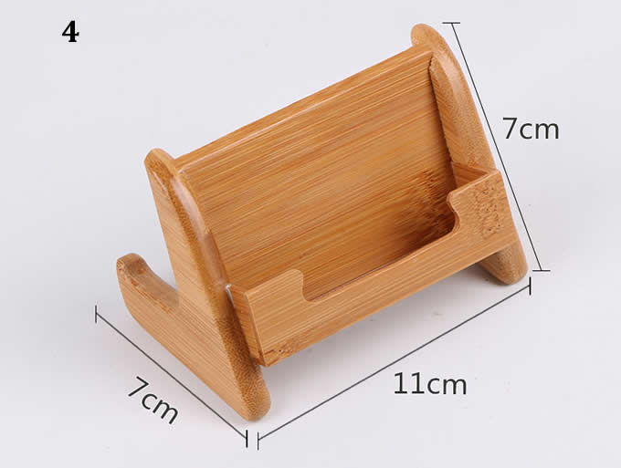 Bamboo Wooden Business Name Cards Display Stand Holder 