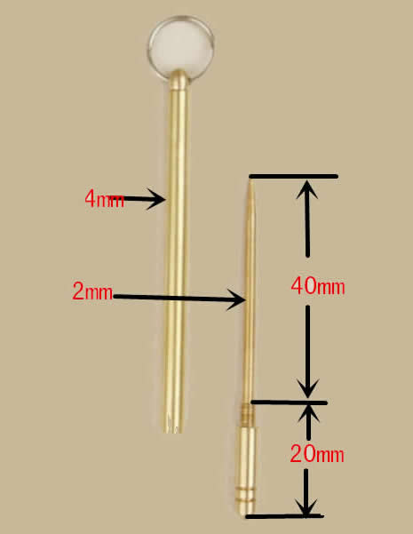  Brass Picnic Toothpick Tool with Protect Case 