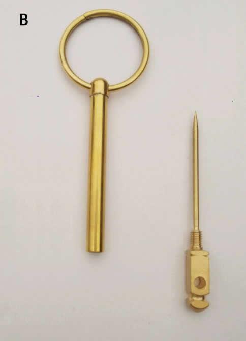 Brass Picnic Toothpick Tool with Protect Case 