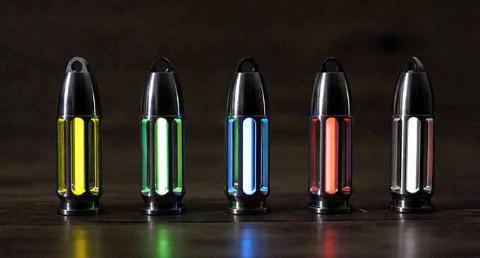   Bullet Head Tritium Nite Self-Luminous Pendant Keychain Light