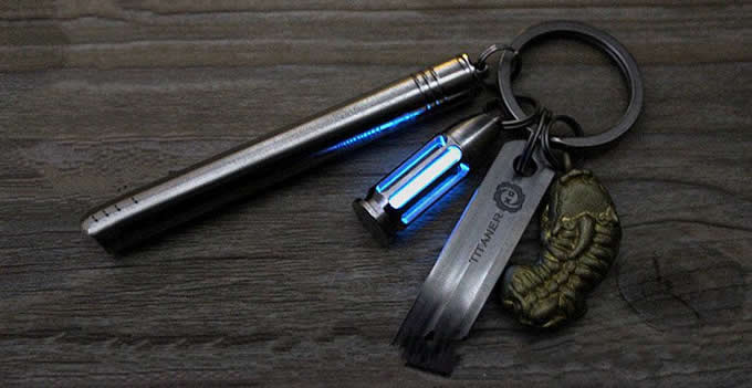   Bullet Head Tritium Nite Self-Luminous Pendant Keychain Light