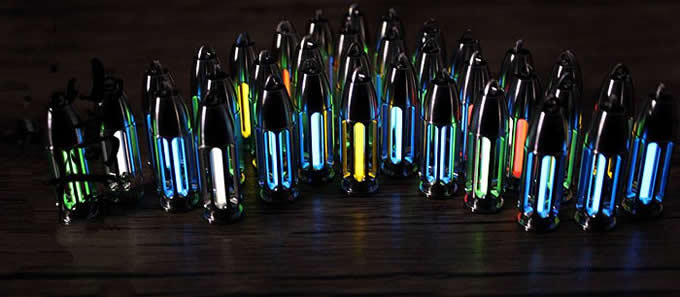   Bullet Head Tritium Nite Self-Luminous Pendant Keychain Light