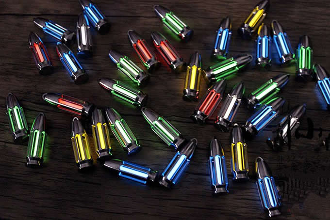   Bullet Head Tritium Nite Self-Luminous Pendant Keychain Light