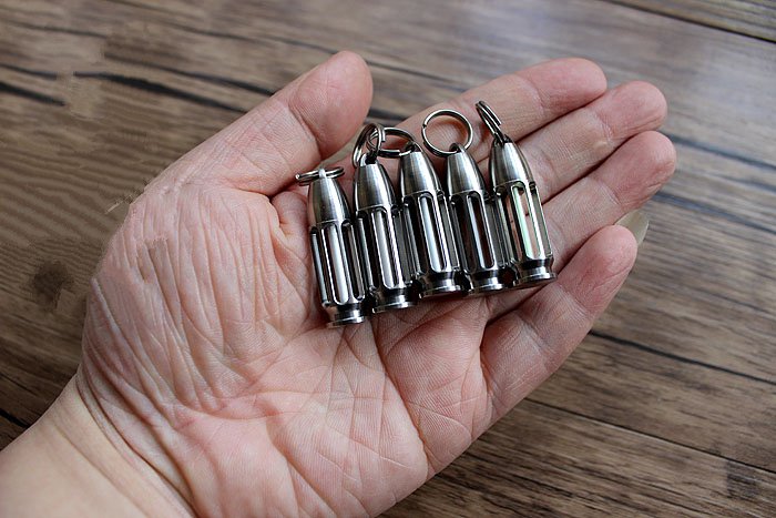   Bullet Head Tritium Nite Self-Luminous Pendant Keychain Light