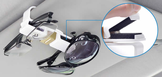   360-Degree Rotation Car Visor Eye Glasses Sunglasses Clip  