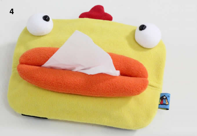 Car Sun Visor Plush Monster Tissue Box