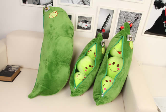 Cute Beans Shaped Throw Pillow Plush Toy