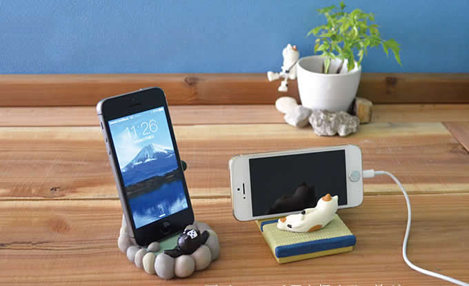 Cute Cat SPA  Desk Business Card Holder Cell Phone Holder