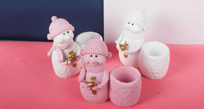  Cute Snowman Pen Pencil Holder Desk Decoration Accessories 