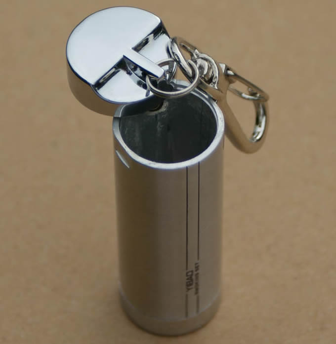   Cylinder Portable Pocket Ashtray  with Keychain  